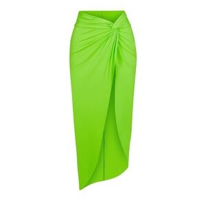 Skims swim neon, green sarong skirt xs